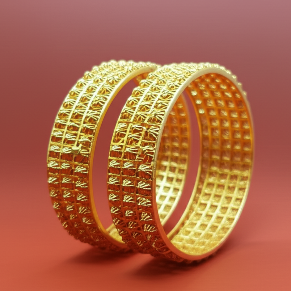 Golden Brass Bangles For Women
